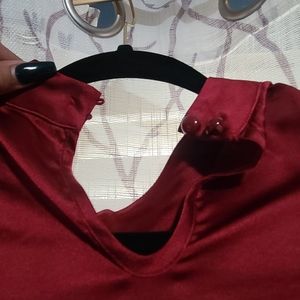 Dark red dress shirt
